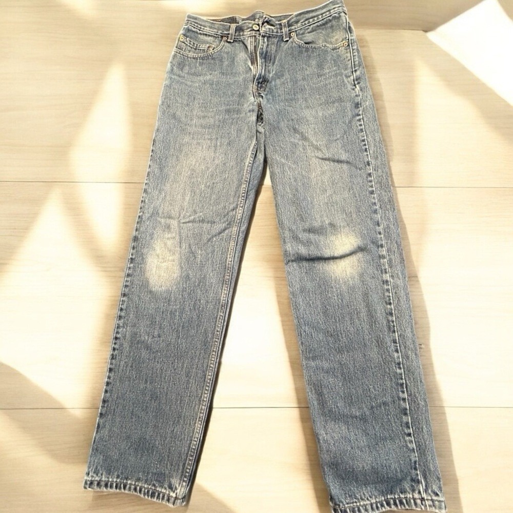 Vintage Levi's 550 Relaxed Fit Jeans 34x34 Made in Canada Y2K Distressed Hem
